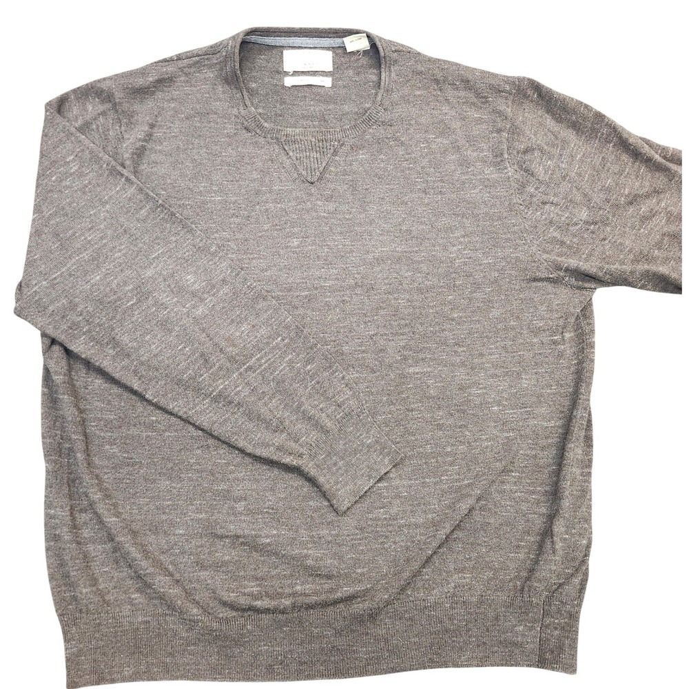 Original Weatherproof Vintage Mens XL Brown Cotton Merino Cashmere Sweater